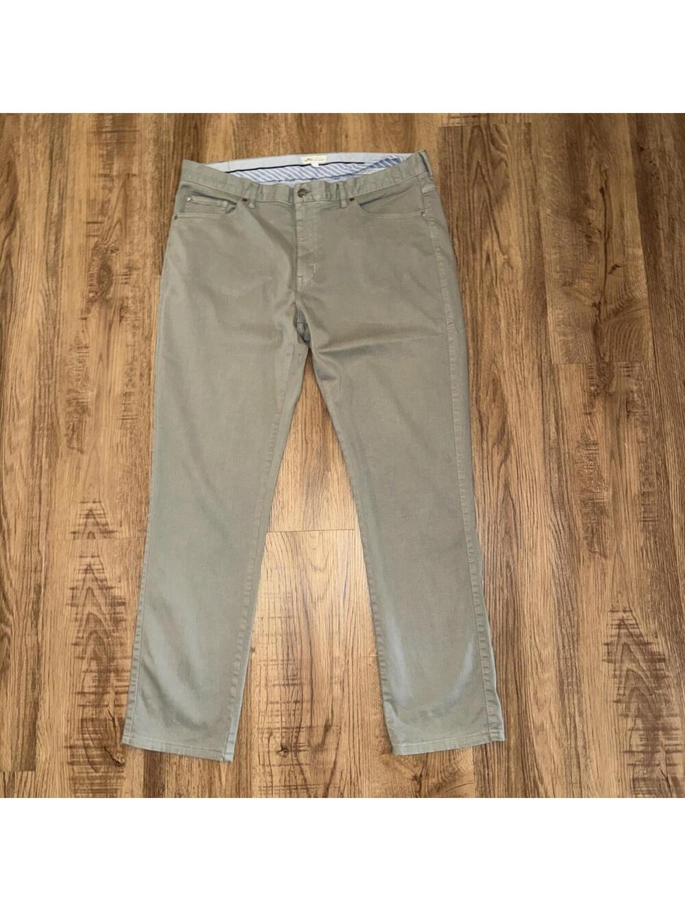 Peter Millar Crown Sport Five Pocket Pants Soft Performance Blend Gray Men 38x32